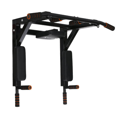 Heavy-Duty Wall-Mounted Pull-Up Bar & Parallel Dip Bars | Indoor & Outdoor Fitness Training Rack