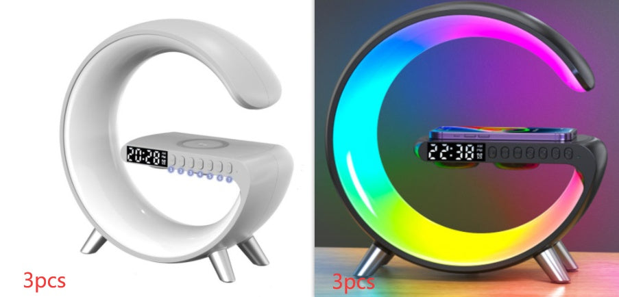 Smart G-Shape LED Lamp with Bluetooth Speaker & Wireless Charger