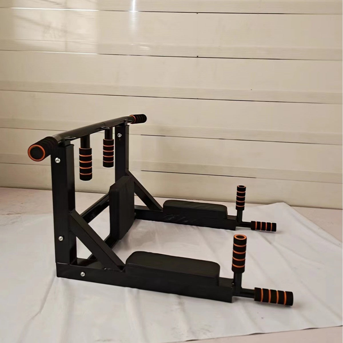 Heavy-Duty Wall-Mounted Pull-Up Bar & Parallel Dip Bars | Indoor & Outdoor Fitness Training Rack